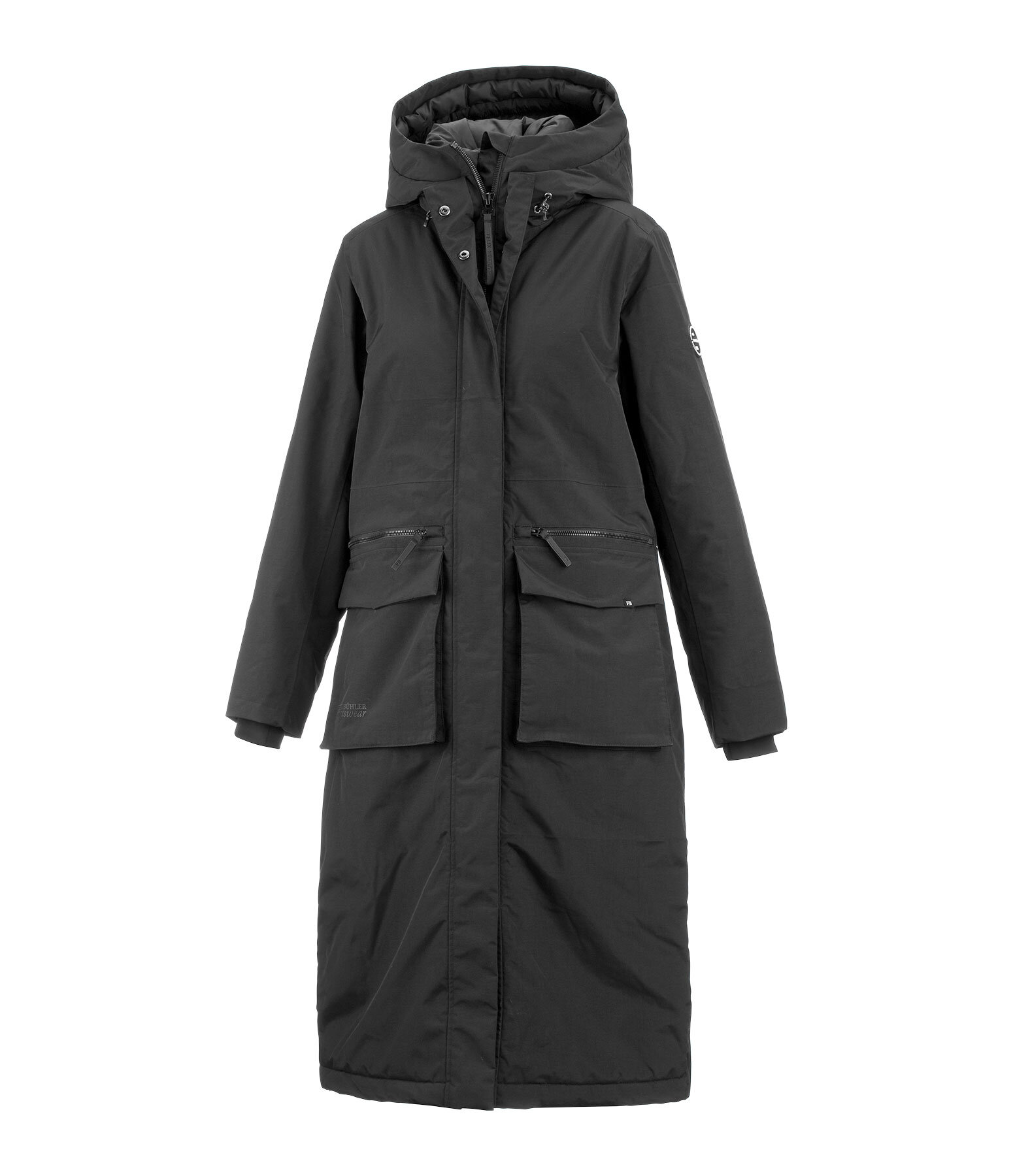 functionele lange parka Claudi met capuchon