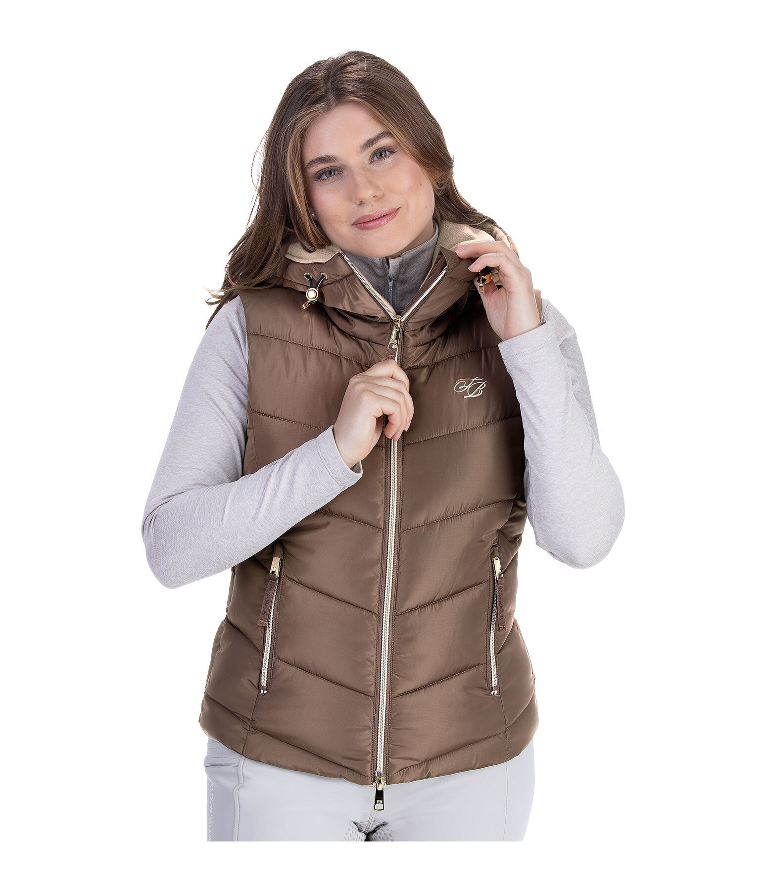 Lena bodywarmer met capuchon