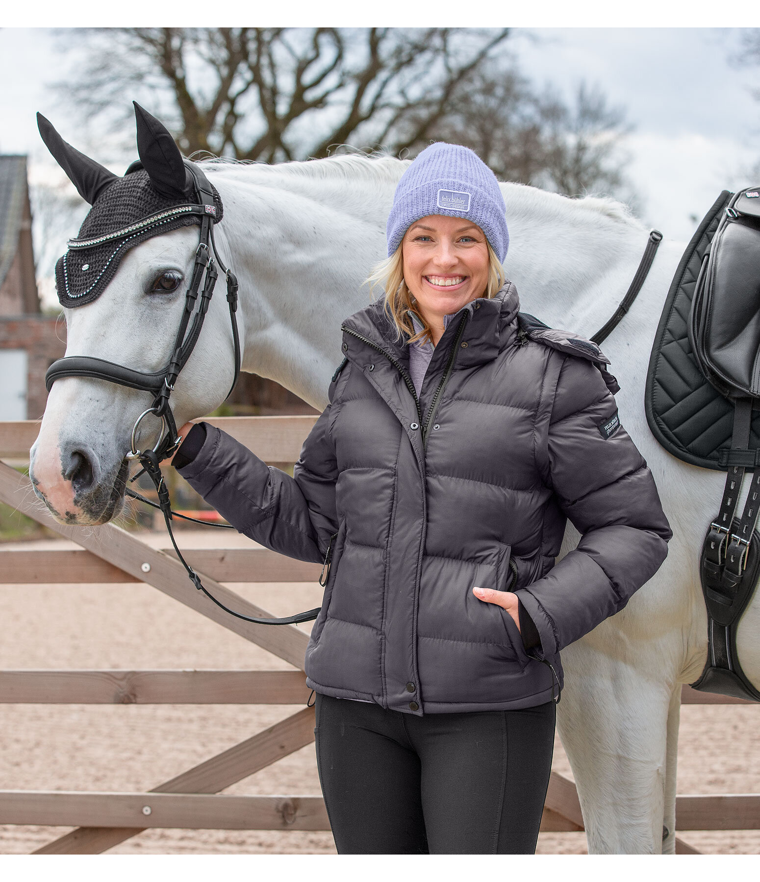 gewatteerde 2 in 1 jas Elis met capuchon