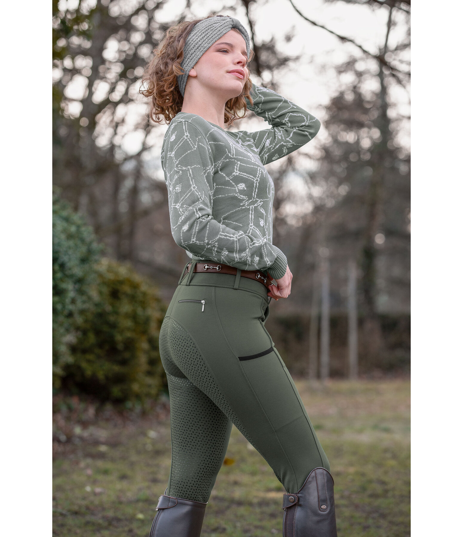 high waist grip rijbroek Juliane