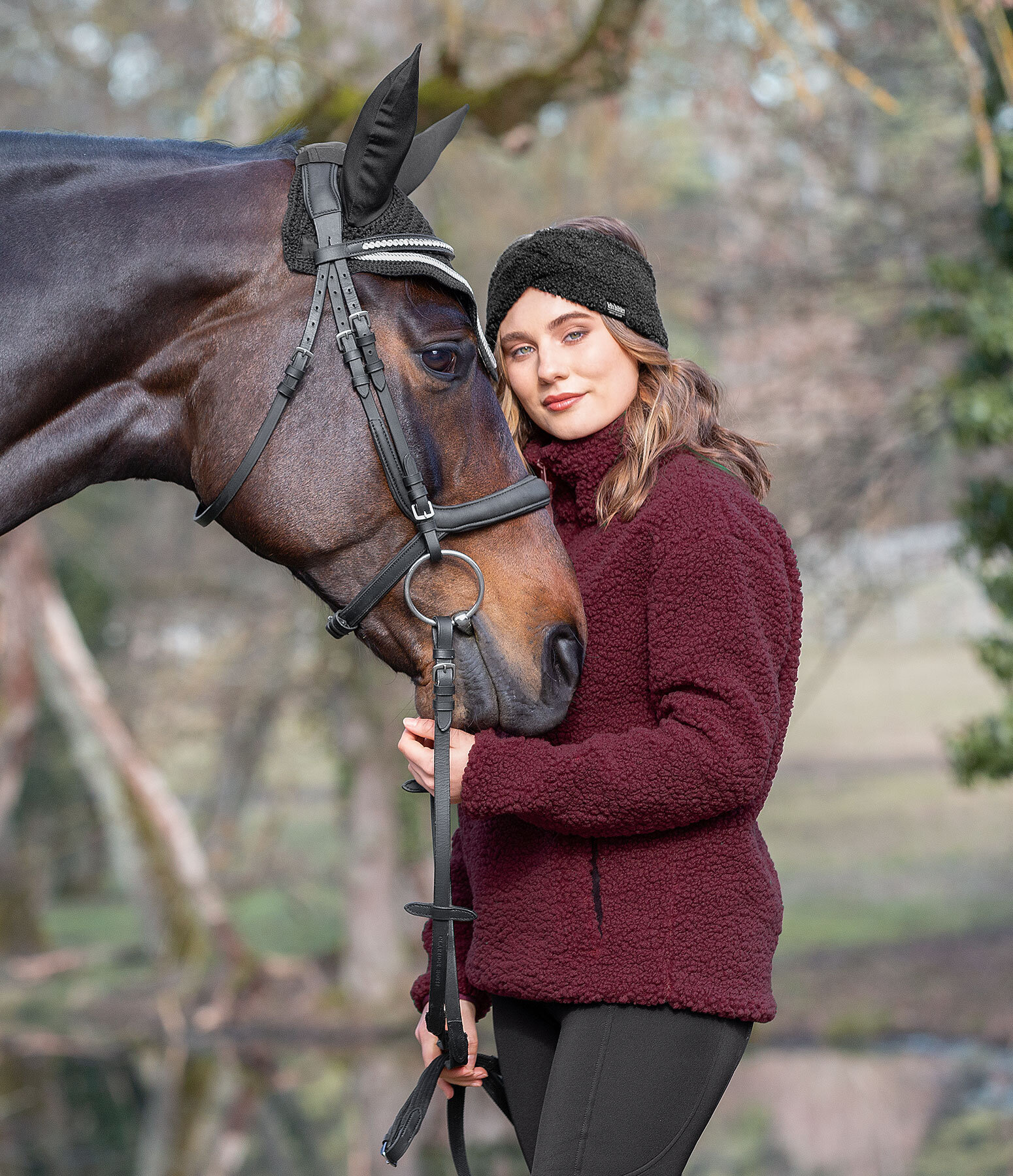 Dames-Outfit Tara in burgundy