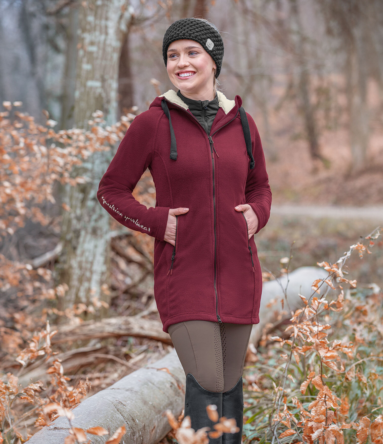 Dames-Outfit Greta in burgundy