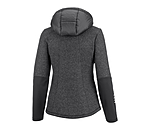 wolmix gebreid fleece hybride jas met capuchon