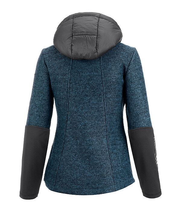 wolmix gebreid fleece hybride jas met capuchon